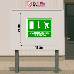 Indicator Semn de evacuare de urgenta, Sticker autocolant - Img 2