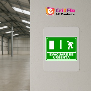 Indicator Semn de evacuare de urgenta, Sticker autocolant - Img 4