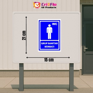 Indicator Semn de grup sanitar barbati, Sticker autocolant - Img 2