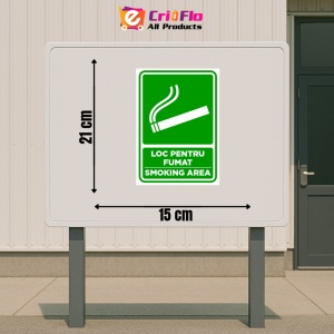 Indicator Semn de loc pentru fumat smoking area, Sticker autocolant - Img 2