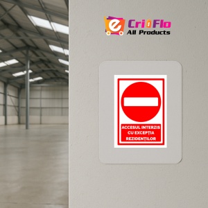 Indicator Semn de parcare accesul interzis cu exceptia rezidentilor, Sticker autocolant - Img 4