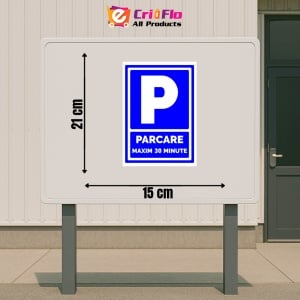 Indicator Semn de parcare maxim 30 minute, Sticker autocolant - Img 2