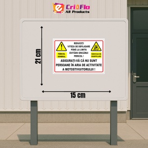 Indicator Semn de stingator cu roti, Sticker autocolant - Img 2