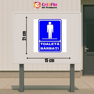 Indicator Semn de toaleta barbati, Sticker autocolant - Img 2