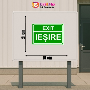 Indicator Semn exit si iesire, Sticker autocolant - Img 2