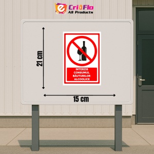 Indicator Semn interzis consumul bauturilor alcoolice, Sticker autocolant - Img 2