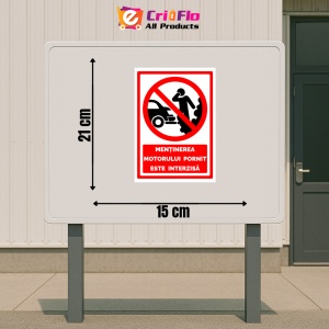 Indicator Semn mentinerea motorului pornit este interzisa, Sticker autocolant - Img 2