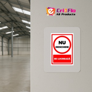 Indicator Semn nu deschide se lucreaza, Sticker autocolant - Img 4