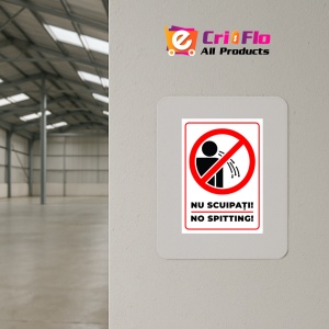 Indicator Semn nu scuipati no spitting, Sticker autocolant - Img 4