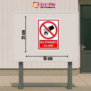 Indicator Semn nu stingeti cu apa, Sticker autocolant - Img 2