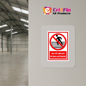 Indicator Semn nu va urcati pe balustrada, Sticker autocolant - Img 4