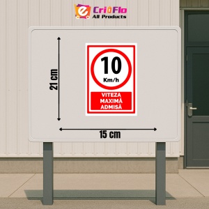 Indicator Semn pentru 3 metri inaltime maxima admisa, Sticker autocolant - Img 2