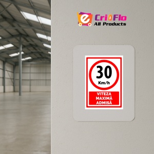 Indicator Semn pentru 30 km viteza maxima admisa, Sticker autocolant - Img 4