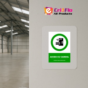 Indicator Semn pentru acces cu cardul scaneaza cardul pentru acces, Sticker autocolant - Img 4