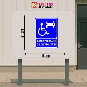 Indicator Semn pentru acces cu dizabilitati, Sticker autocolant - Img 2