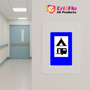 Indicator Semn pentru camping, Sticker autocolant - Img 5