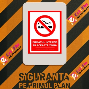Indicator Semn pentru fumatul interzis in aceasta zona, Sticker autocolant - Img 3