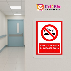 Indicator Semn pentru fumatul interzis in aceasta zona, Sticker autocolant - Img 5