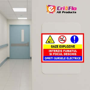 Indicator Semn pentru gaze explozive, Sticker autocolant - Img 5