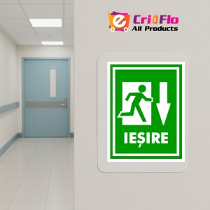 Indicator Semn pentru iesire cu directia jos, Sticker autocolant - Img 5