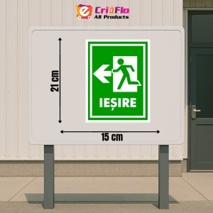 Indicator Semn pentru iesire cu directia stanga, Sticker autocolant - Img 2