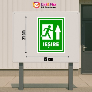Indicator Semn pentru iesire cu directia sus, Sticker autocolant - Img 2