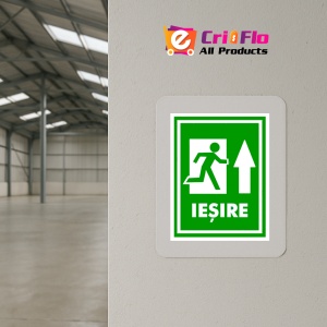 Indicator Semn pentru iesire cu directia sus, Sticker autocolant - Img 4