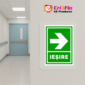 Indicator Semn pentru iesire cu sageata in dreapta, Sticker autocolant - Img 5
