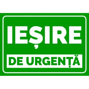 Indicator Semn pentru iesire de urgenta, Sticker autocolant