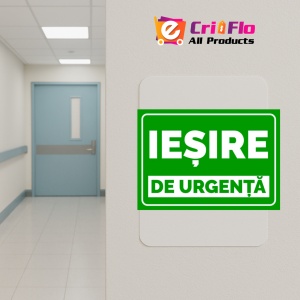 Indicator Semn pentru iesire de urgenta, Sticker autocolant - Img 5
