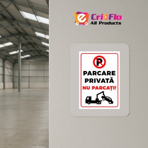 Indicator Semn pentru interzicere parcare privata nu parcati, Sticker autocolant - Img 4
