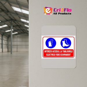 Indicator Semn pentru interzicerea lucrarilor la tablourile electrice, Sticker autocolant - Img 4