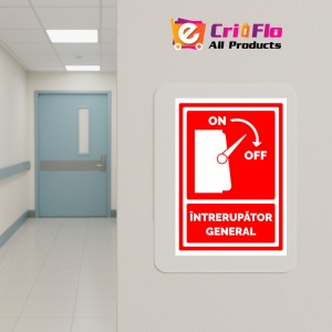 Indicator Semn pentru intrerupator general, Sticker autocolant - Img 5