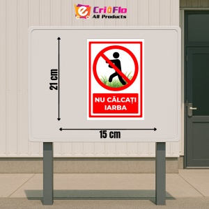 Indicator Semn pentru nu calcati pe iarba, Sticker autocolant - Img 2
