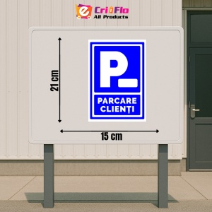 Indicator Semn pentru parcare clienti, Sticker autocolant - Img 2