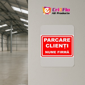 Indicator Semn pentru parcarea clienti cu nume firme personalizat, Sticker autocolant - Img 4