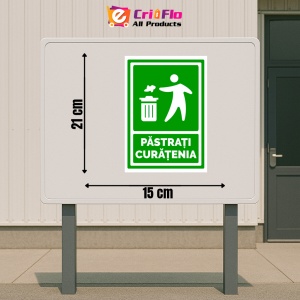 Indicator Semn pentru pastrarea curateniei, Sticker autocolant - Img 2