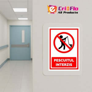 Indicator Semn pentru pescuitul interzis, Sticker autocolant - Img 5