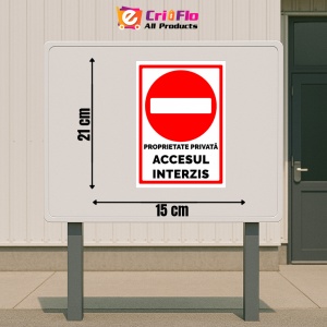 Indicator Semn pentru proprietate privata si accesul interzis, Sticker autocolant - Img 2