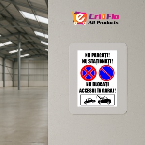 Indicator Semn pentru semnalizare nu parcati nu stationati nu blocati accesul in garaj, Sticker autocolant - Img 4