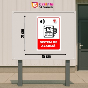 Indicator Semn pentru sistem de alarma, Sticker autocolant - Img 2