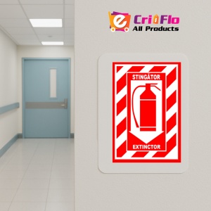 Indicator Semn pentru stingator extinctor, Sticker autocolant - Img 5