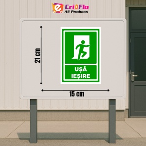 Indicator Semn pentru usi de iesire, Sticker autocolant - Img 2