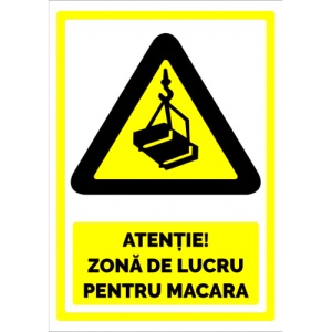 Indicator Semn pentru zona de lucru pentru macara, Sticker autocolant