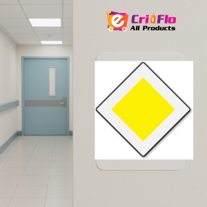 Indicator Semn rutier drum cu prioritate, Sticker autocolant - Img 5