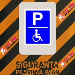 Indicator Semn simplu pentru parcare rezervata persoanelor cu dizabilitati, Sticker autocolant - Img 3