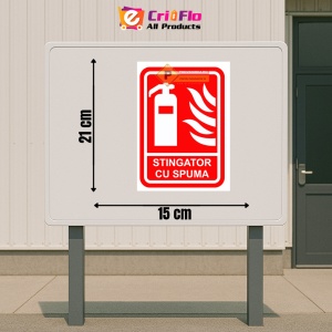 Indicator Semn stingator cu spuma, Sticker autocolant - Img 2