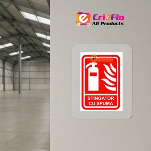 Indicator Semn stingator cu spuma, Sticker autocolant - Img 4