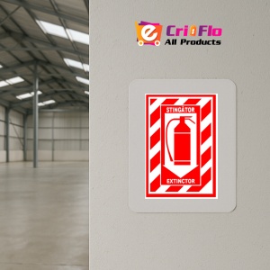 Indicator Semn stingator extinctor, Sticker autocolant - Img 4