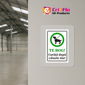 Indicator Semn te rog curata dupa cainele tau, Sticker autocolant - Img 4